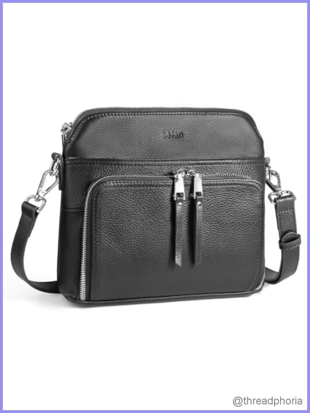 Genuine Leather Crossbody Bag with RFID Wallet for Women Travel Purse